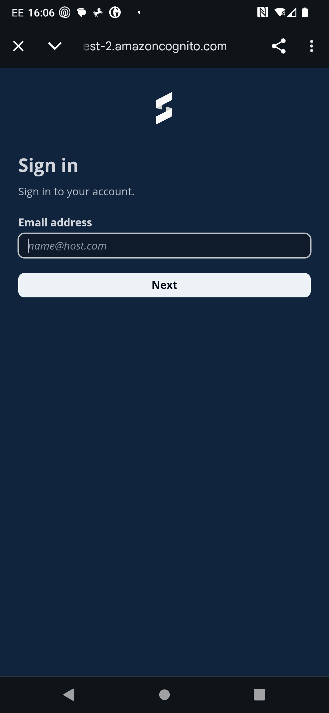 Email Entry Screen