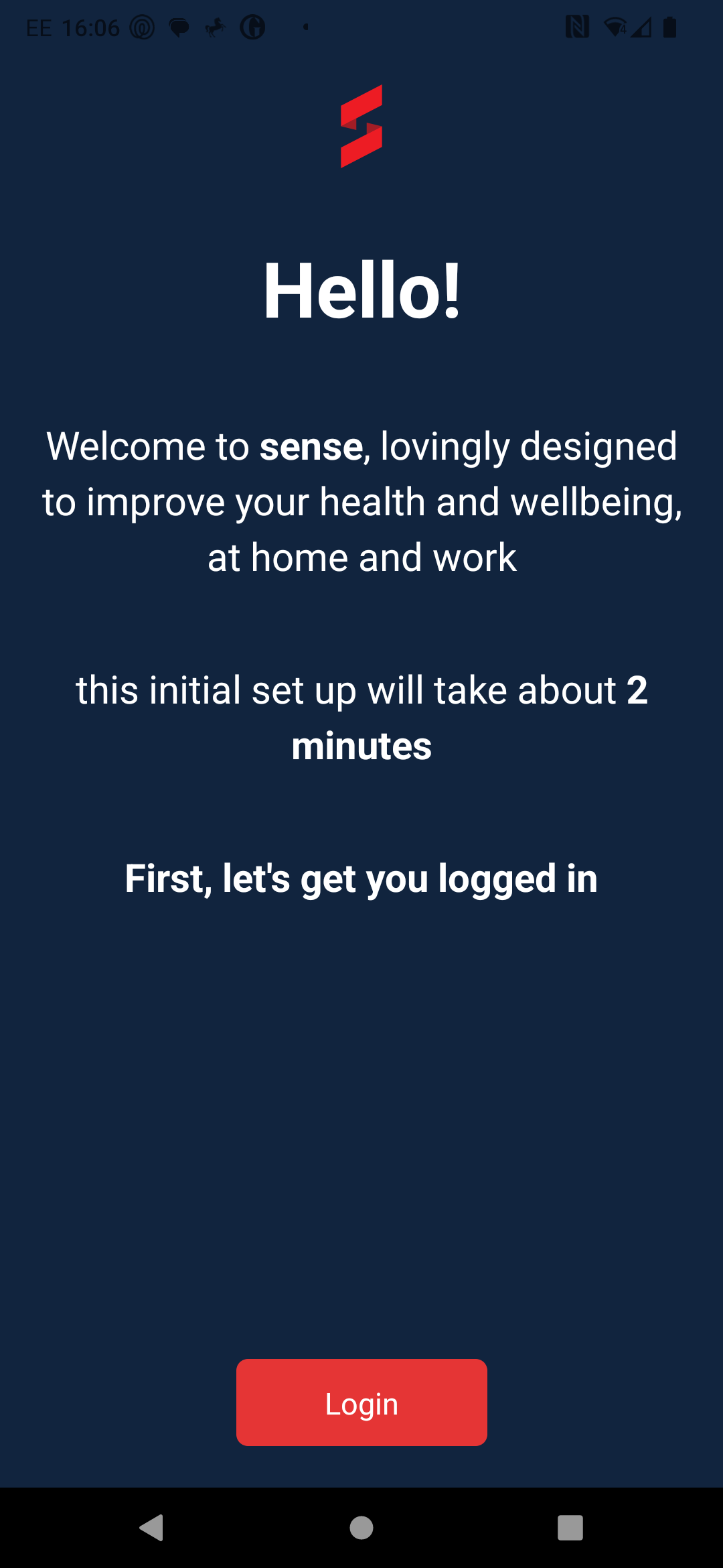 Sense App Splash Screen